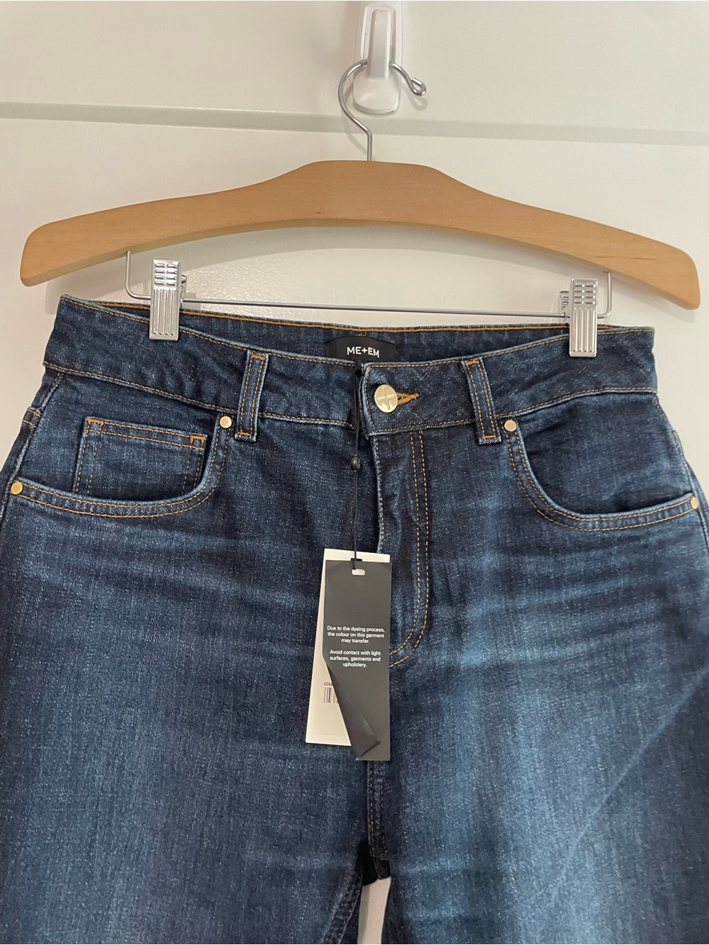 ME+EM Mid Rise Kick Flare jeans in a Dark Blue Wash Size 28 - Picture 3 of 7